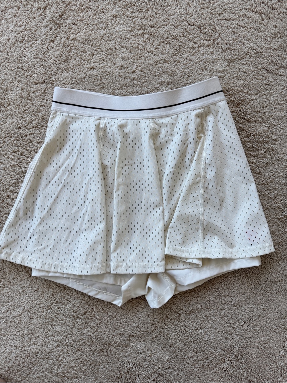 Wilson White Athletic Mesh Skirted Shorts